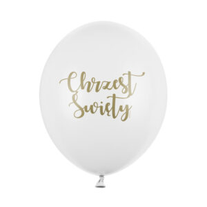 balony na Komunię Świętą, balony na Chrzest Święty, białe balony do dekoracji
