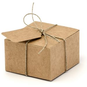 ekologiczne pudełeczka na podziękowania, pudełka na podziękowania z zawieszką, pudełko na podziękowania dla gości