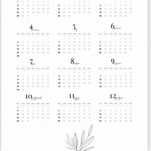 kalendarz ścienny z listkiem, kalendarz na 2023, kalendarz ścienny biurowy