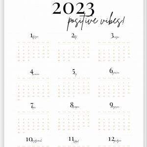 kalendarz ścienny z sentencją, kalendarz na 2023, kalendarz ścienny biurowy