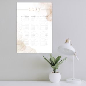kalendarz ścienny glamour, elegancki kalendarz na 2023, kalendarz ścienny biurowy