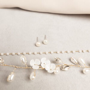 kolczyki ślubne perełki, biżuteria ślubna z perłami, perły na ślub