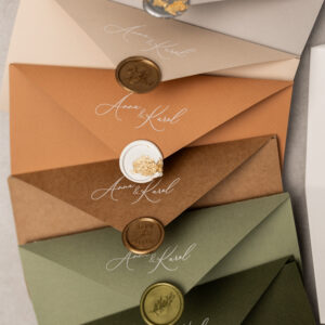Środek zaproszenia ślubne eleganckie ekologiczne w formie listu letter no.3