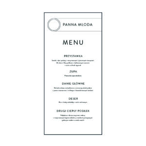menu leżące z winietką i lakiem, menu z odbiciem lakowym, menu z lakiem