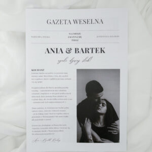 gazeta weselna personalizowana, gazeta ślubna, gazeta weselna ze zdjęciami