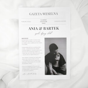 gazeta weselna, gazeta ślubna, gazeta weselna dla gości
