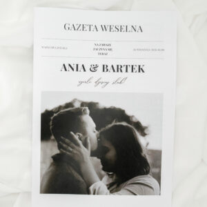 gazeta weselna personalizowana, gazeta ślubna, gazeta weselna ze zdjęciami