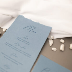 menu rwane, menu rwane dusty blue, niebieskie menu rwane