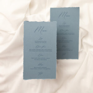 menu rwane, menu rwane dusty blue, niebieskie menu rwane
