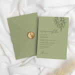 Zaproszenia urodzinowe oliwkowe z listkiem - zdjęcie główne