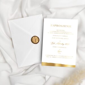 złote zaproszenia na studniowkę, luksusowe eleganckie zaproszenia na bal maturalny 