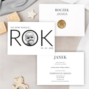 Zaproszenia na roczek ze zdjęciem ale szok - zdjęcie główne