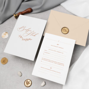 Zaproszenia ślubne do wypisania boho carmel  - zdjęcie główne