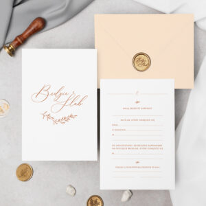 Zaproszenia ślubne do wypisania boho carmel  - zdjęcie główne