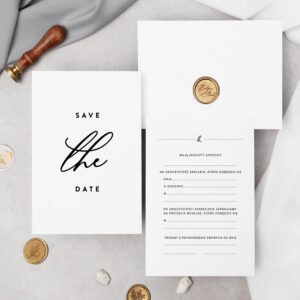 Zaproszenia ślubne do wypisania save the date - zdjęcie główne