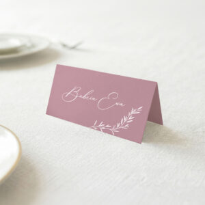 Różowe winietki z białym zadrukiem na Komunię Świętą - zdjęcie główne