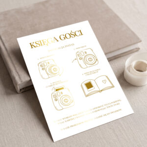 instrukcja do księgi gości instax złocona, instrukcja do aparatu instax na wesele, księga gości instax wesele