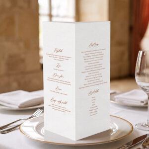 menu weselne boho, menu weselne rustykalne, menu weselne z listkiem