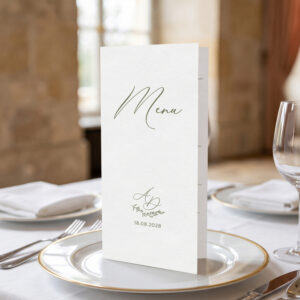 menu weselne boho, menu weselne rustykalne, menu weselne z listkiem oliwkowe