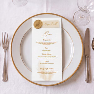 menu weselne z trawą pampasową, boho menu ślubne, menu ślubne z pampasem