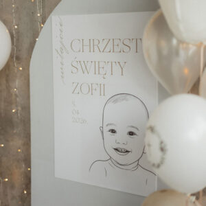 tablica powitalna na chrzest święty ze zdjęciem, tablica powitalna na chrzest święty