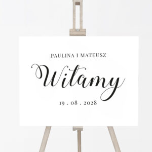 tablica powitalna na wesele, minimalistyczna tablica powitalna, tablica powitalna na wesele pobieramy się